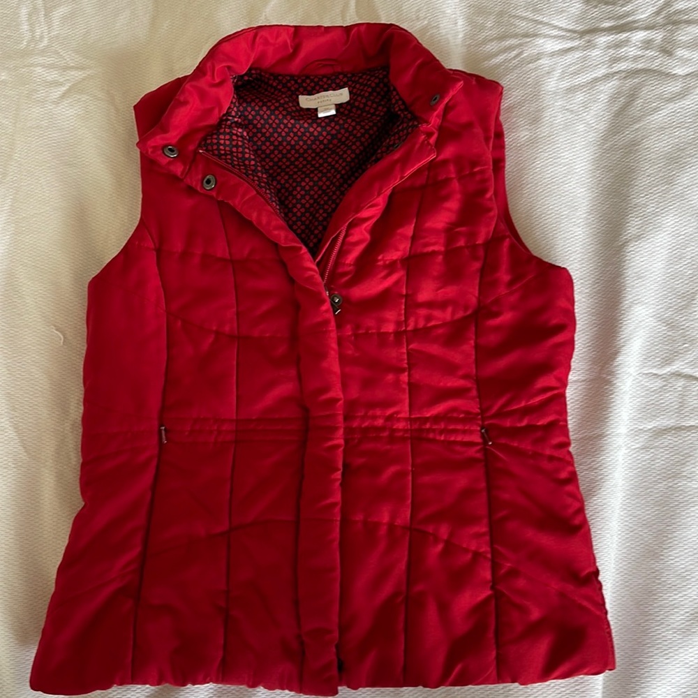 Charter Club PP petite vest , color Red